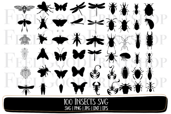 100 Insects SVG Bundle Bugs SVG
