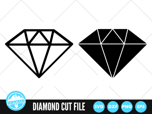 Diamond SVG Diamond Jewel Cut File
