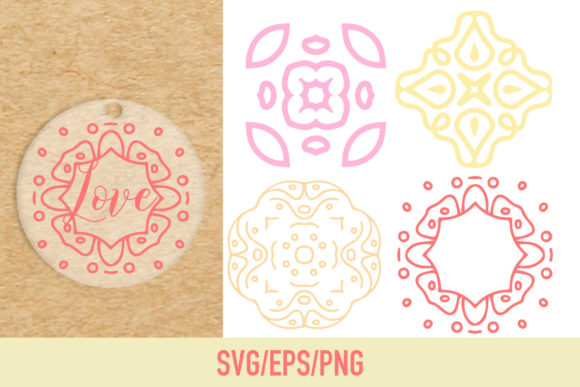 Round Keychain Pattern Bundle Svg