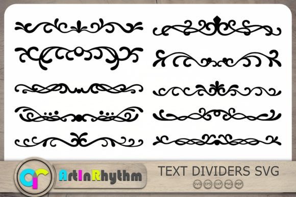 Text Dividers Svg, Flourishes Svg